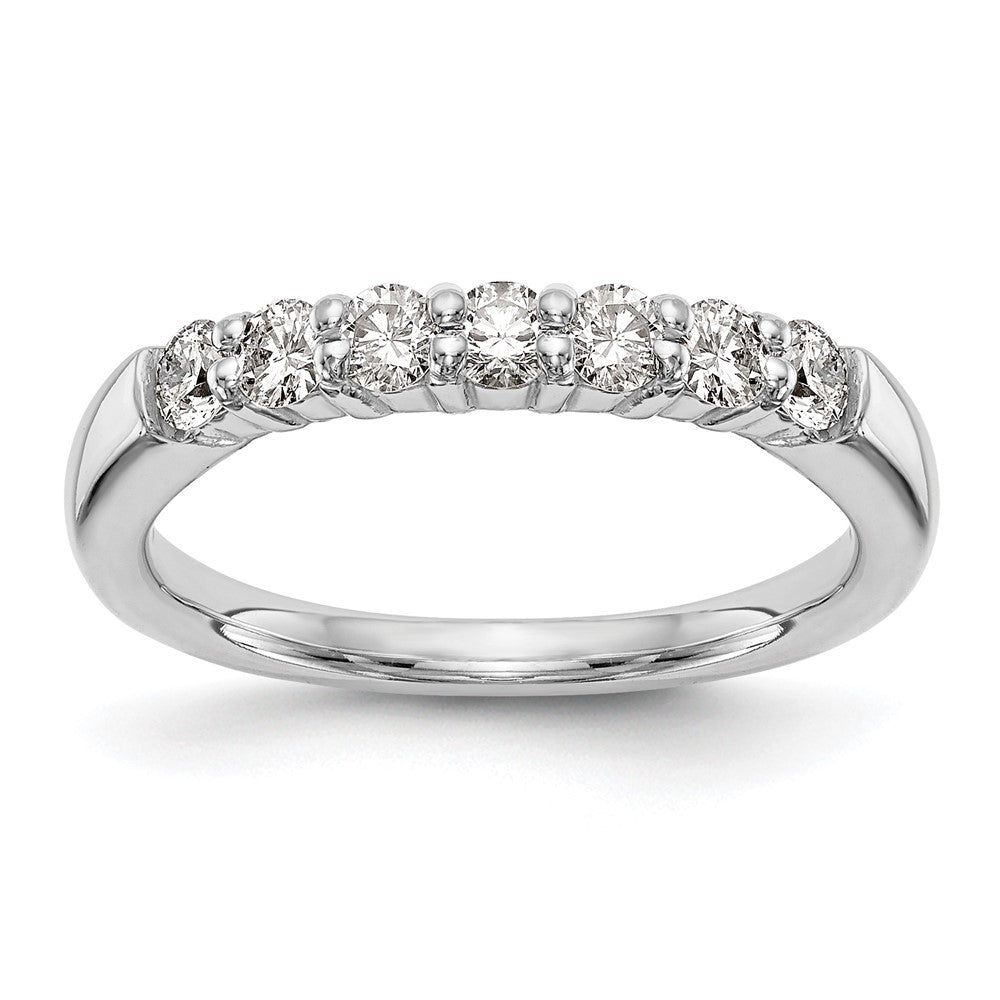 14K White Gold Lab Grown Diamond VS/SI+ G+ 7-Stone Band Ring