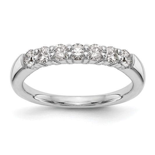 14K White Gold Lab Grown Diamond VS/SI+ G+ 7-Stone Band Ring