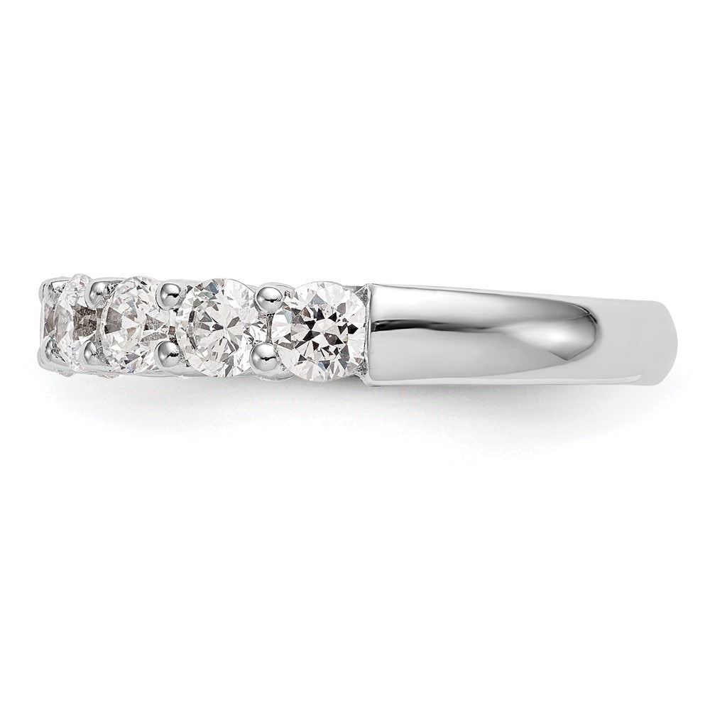 14k White Gold 1 Ct. Lab Grown Diamond VS/SI+ G+ Nine Stone Fashion band