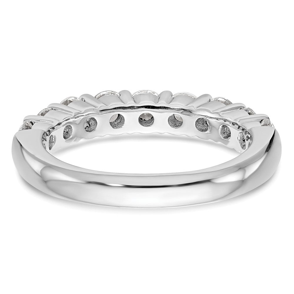14k White Gold 1 Ct. Lab Grown Diamond VS/SI+ G+ Nine Stone Fashion band