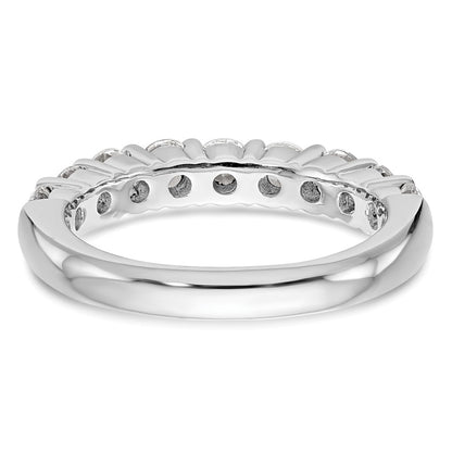 14k White Gold 1 Ct. Lab Grown Diamond VS/SI+ G+ Nine Stone Fashion band