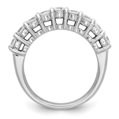1.15ct. CZ Solid Real 14K White Gold 9-Stone Wedding Band Ring