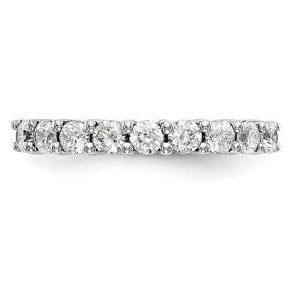 1.15ct. CZ Solid Real 14K White Gold 9-Stone Wedding Band Ring