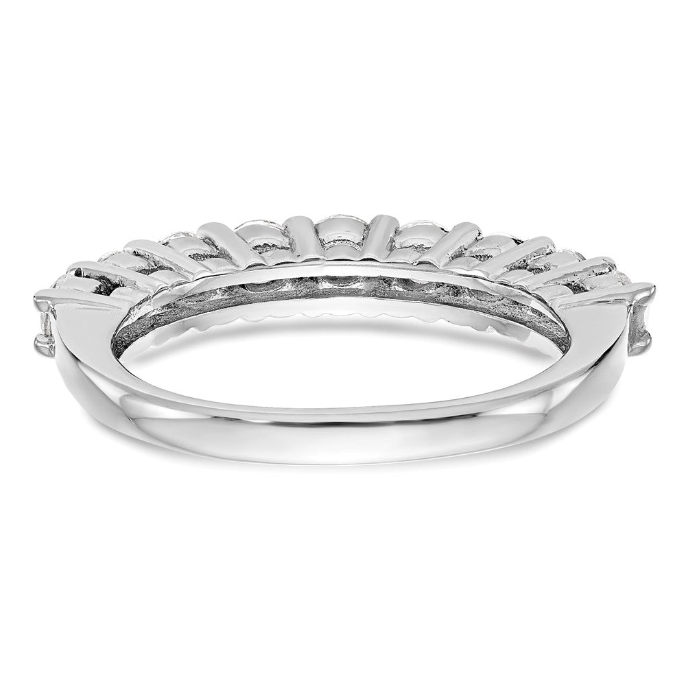 1.15ct. CZ Solid Real 14K White Gold 9-Stone Wedding Band Ring