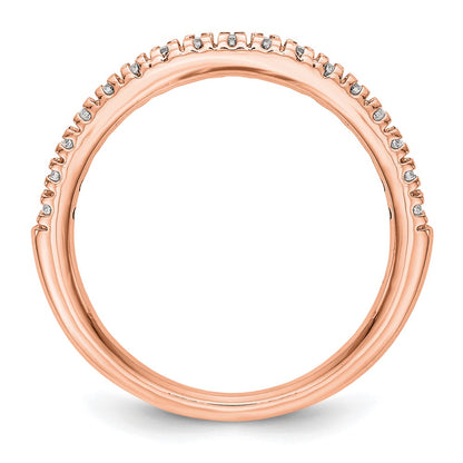 14K Rose Gold True Origin 1/4 Carat Lab Grown Diamond Vs D E F Band