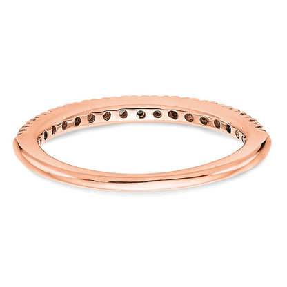 14K Rose Gold True Origin 1/4 Carat Lab Grown Diamond Vs D E F Band