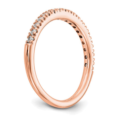 14K Rose Gold True Origin 1/4 Carat Lab Grown Diamond Vs D E F Band