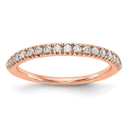 14K Rose Gold True Origin 1/4 Carat Lab Grown Diamond Vs D E F Band