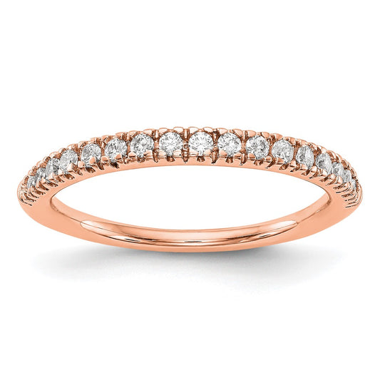 14K Rose Gold True Origin 1/4 Carat Lab Grown Diamond Vs D E F Band