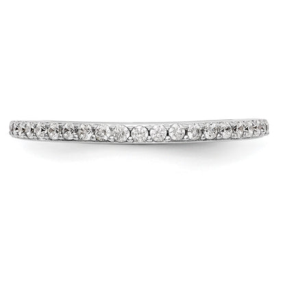 14K White Gold True Origin 1/4 Carat Lab Grown Diamond Vs D E F Band