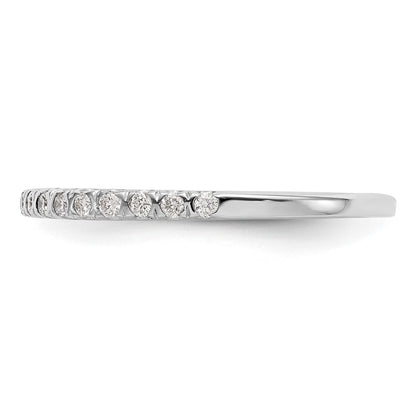 14K White Gold Diamond Band