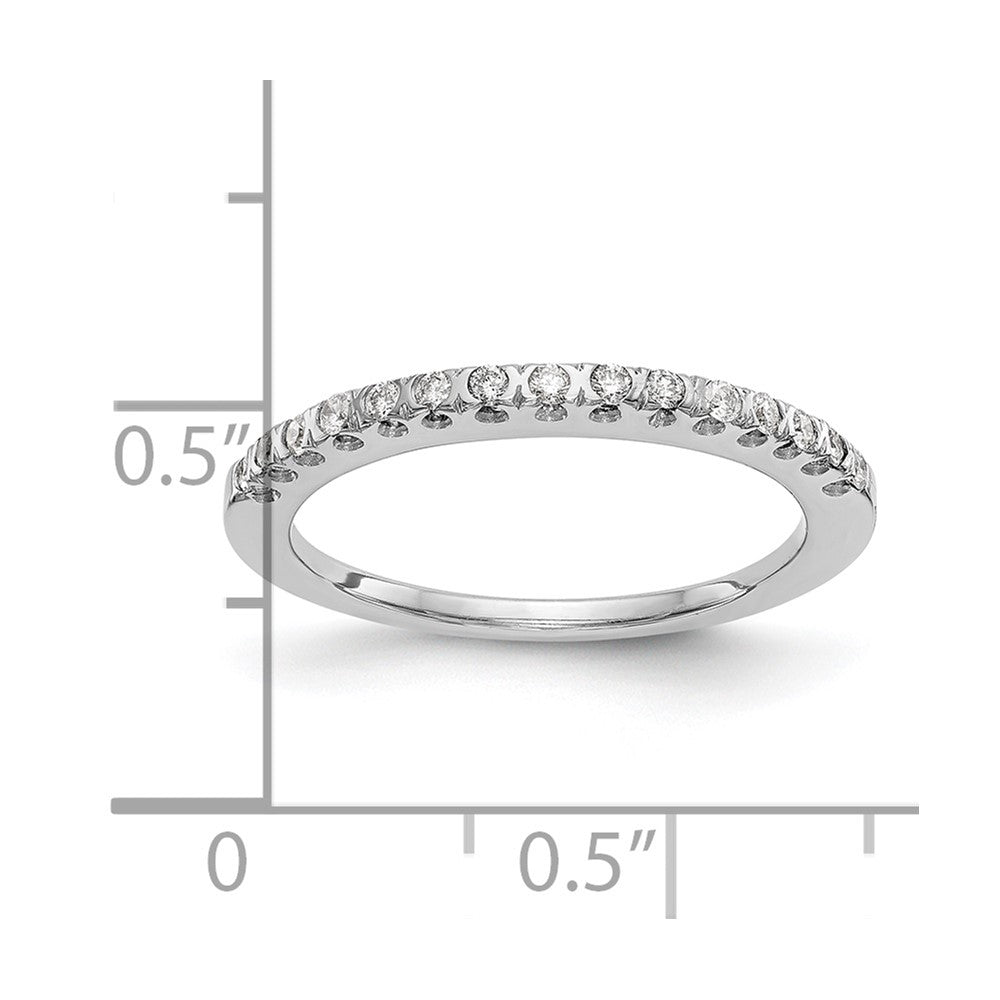 14K White Gold Diamond Band