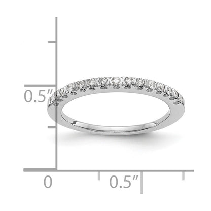 14K White Gold Diamond Band