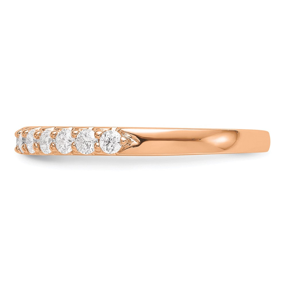 0.33ct. CZ Solid Real 14K Rose Gold Wedding Band Ring