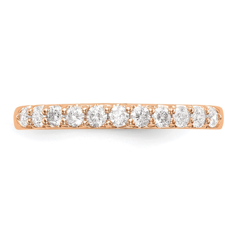 0.33ct. CZ Solid Real 14K Rose Gold Wedding Band Ring