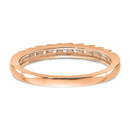 0.33ct. CZ Solid Real 14K Rose Gold Wedding Band Ring