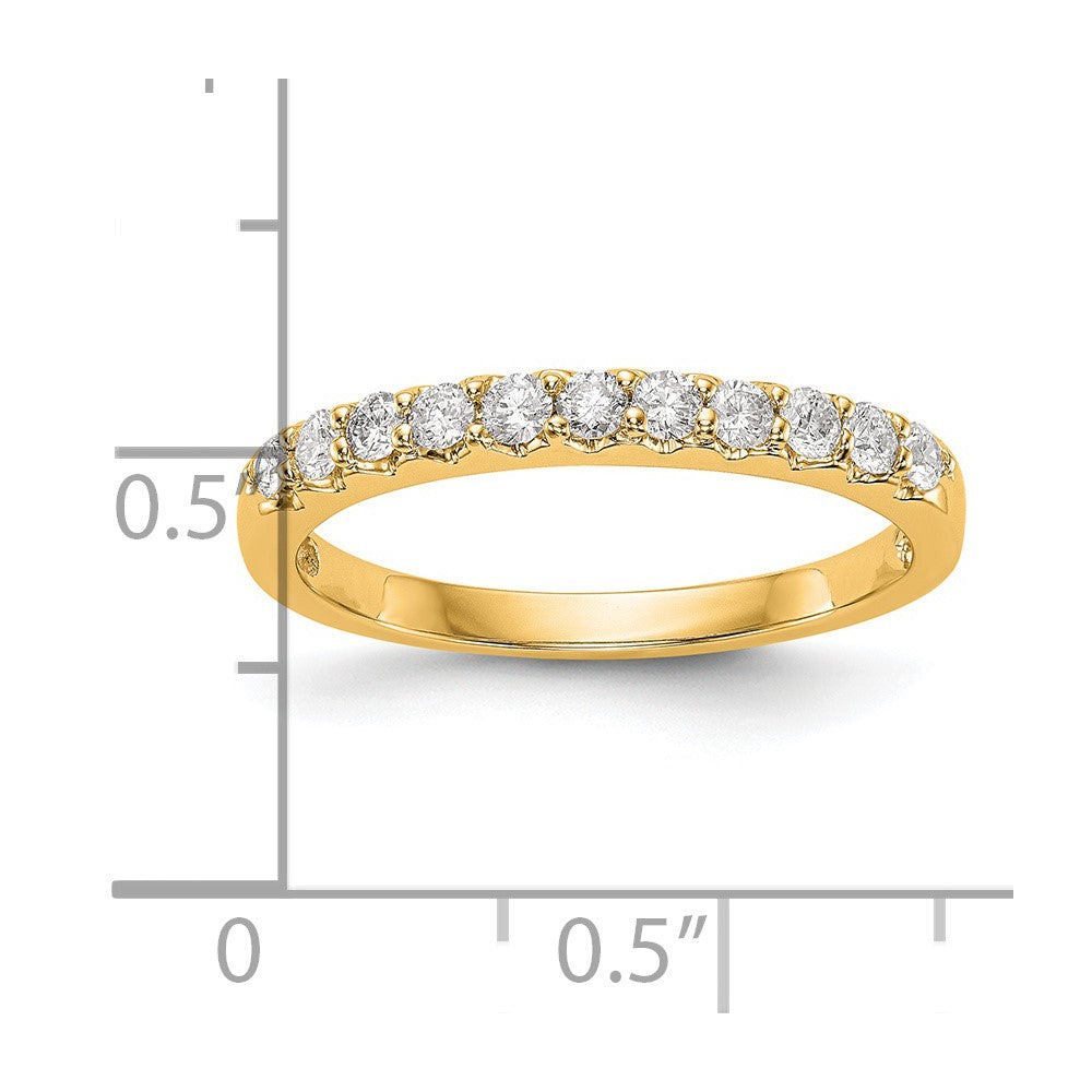 14k Yellow Gold 1/3 Ct. Lab Grown Diamond VS/SI+ G+ Band Ring