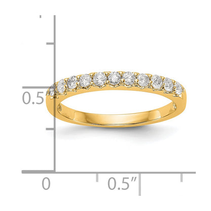 14k Yellow Gold 1/3 Ct. Lab Grown Diamond VS/SI+ G+ Band Ring