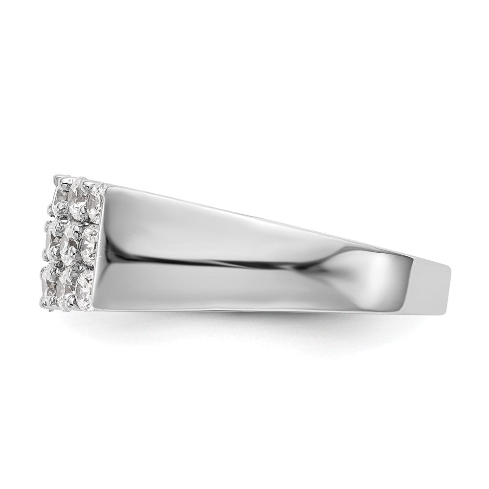 1.00ct. CZ Solid Real 14K White Gold Wedding Band Ring