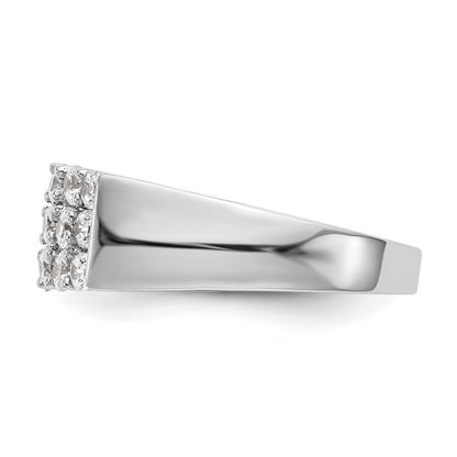 1.00ct. CZ Solid Real 14K White Gold Wedding Band Ring