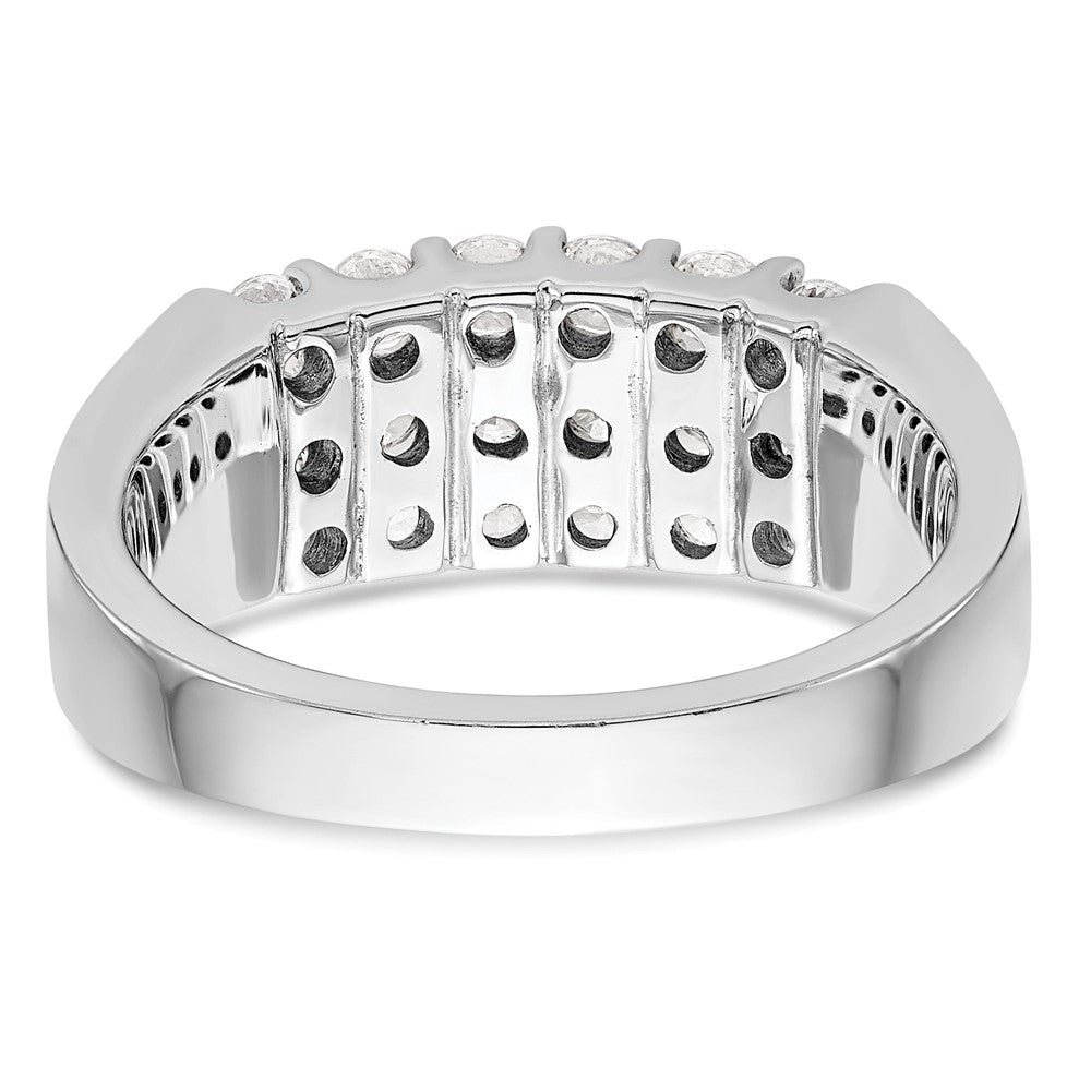 1.00ct. CZ Solid Real 14K White Gold Wedding Band Ring
