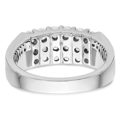 1.00ct. CZ Solid Real 14K White Gold Wedding Band Ring