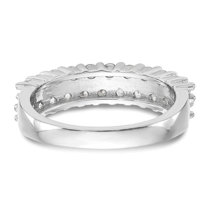 1.00ct. CZ Solid Real 14K White Gold Wedding Band Ring