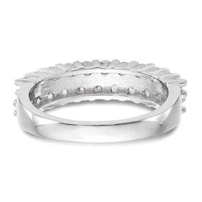 14K White Gold Diamond Band