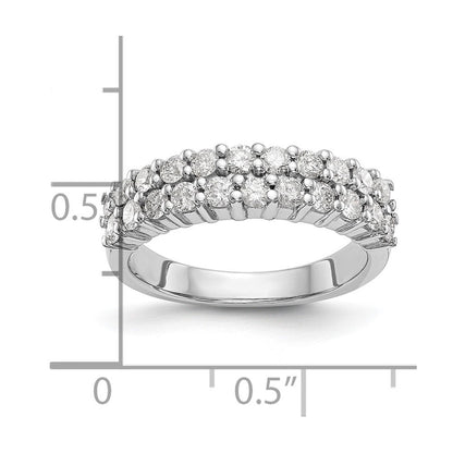1.00ct. CZ Solid Real 14K White Gold Wedding Band Ring