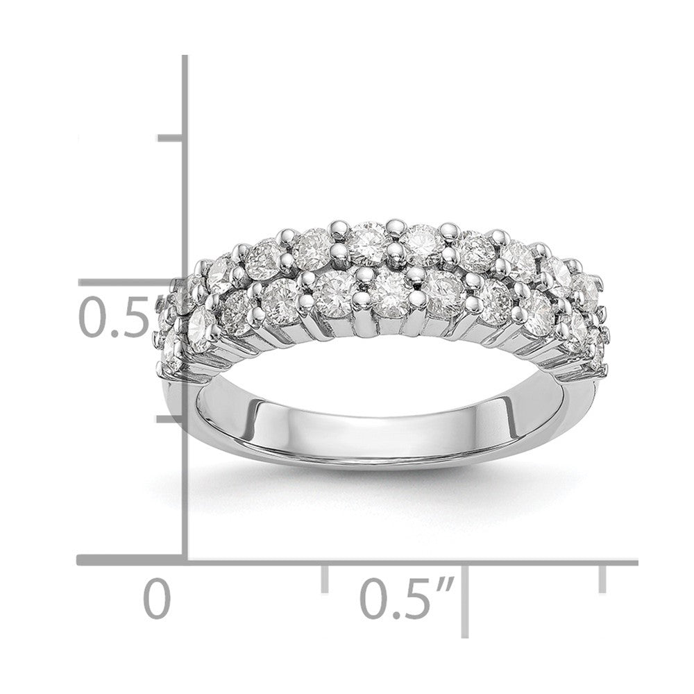 1.00ct. CZ Solid Real 14K White Gold Wedding Band Ring