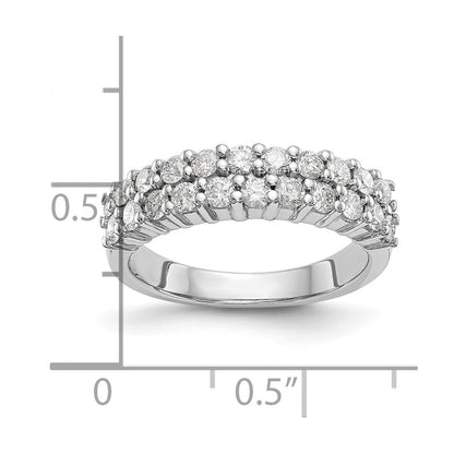 1.00ct. CZ Solid Real 14K White Gold Wedding Band Ring