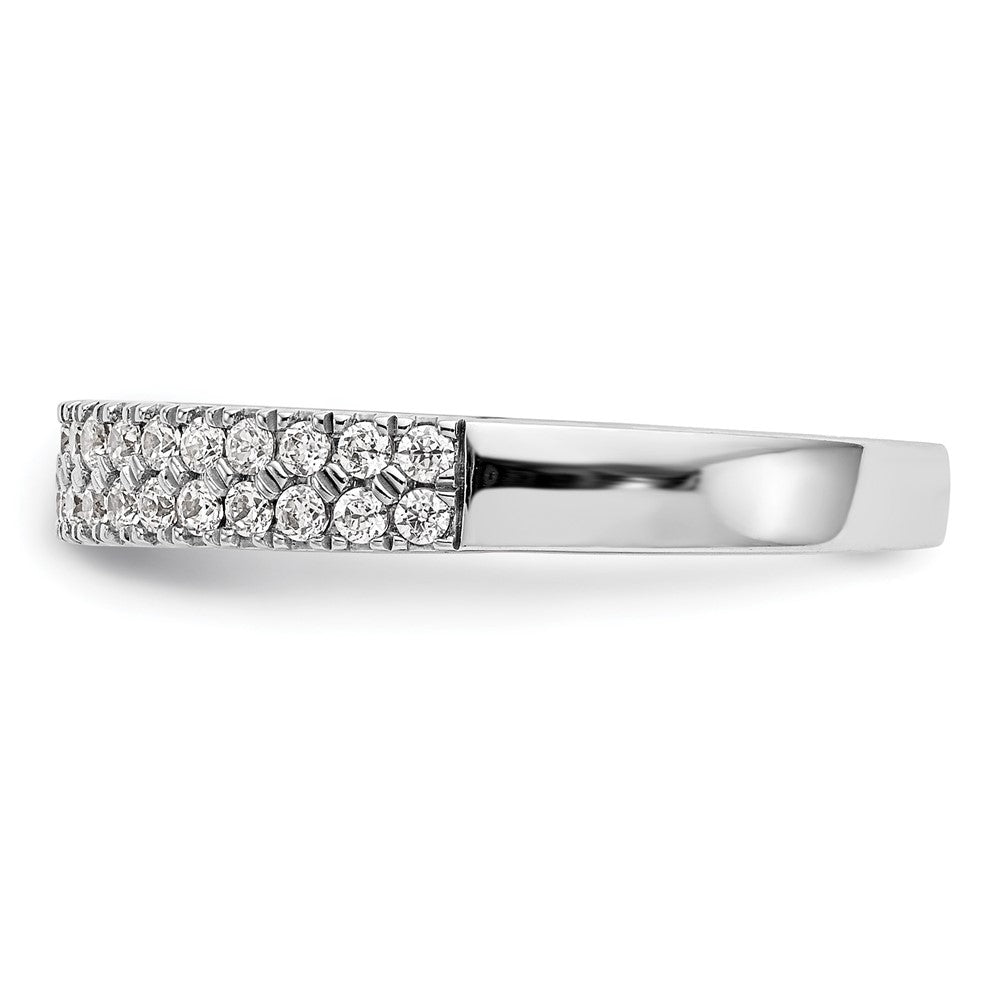 14k White Gold 3/8 Ct. Lab Grown Diamond VS/SI+ G+ Double Row Band Ring