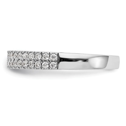 14k White Gold 3/8 Ct. Lab Grown Diamond VS/SI+ G+ Double Row Band Ring