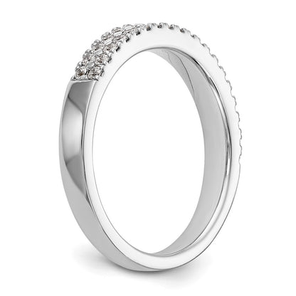 14k White Gold 3/8 Ct. Lab Grown Diamond VS/SI+ G+ Double Row Band Ring