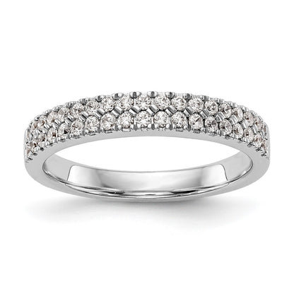 14k White Gold 3/8 Ct. Lab Grown Diamond VS/SI+ G+ Double Row Band Ring