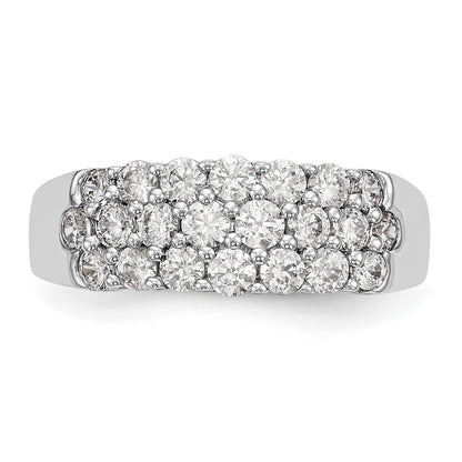 1.20ct. CZ Solid Real 14K White Gold Wedding Band Ring