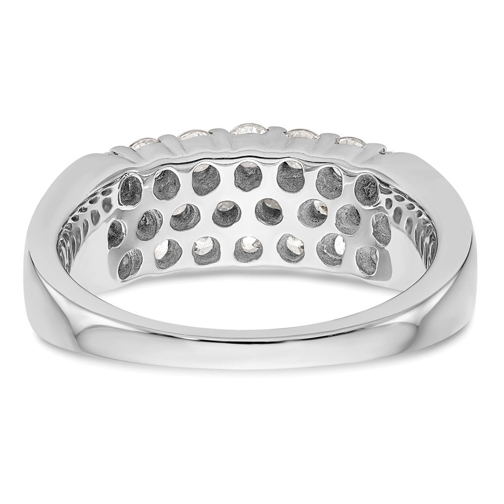 1.20ct. CZ Solid Real 14K White Gold Wedding Band Ring