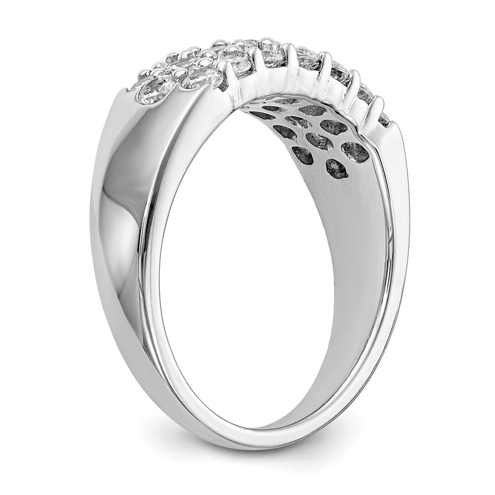 1.20ct. CZ Solid Real 14K White Gold Wedding Band Ring