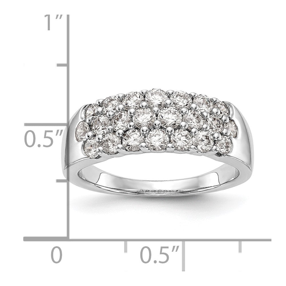 1.20ct. CZ Solid Real 14K White Gold Wedding Band Ring