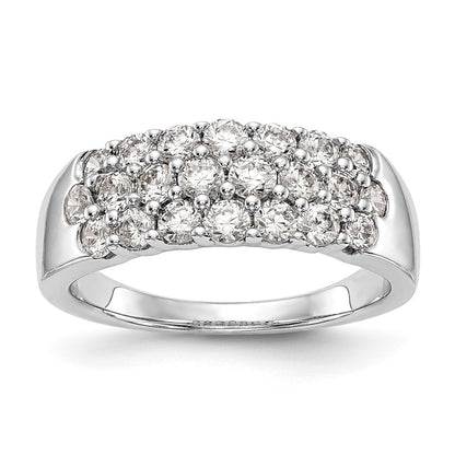 1.20ct. CZ Solid Real 14K White Gold Wedding Band Ring