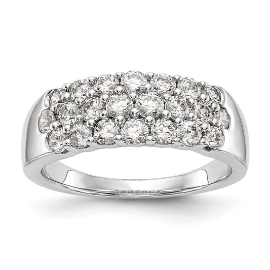 1.20ct. CZ Solid Real 14K White Gold Wedding Band Ring