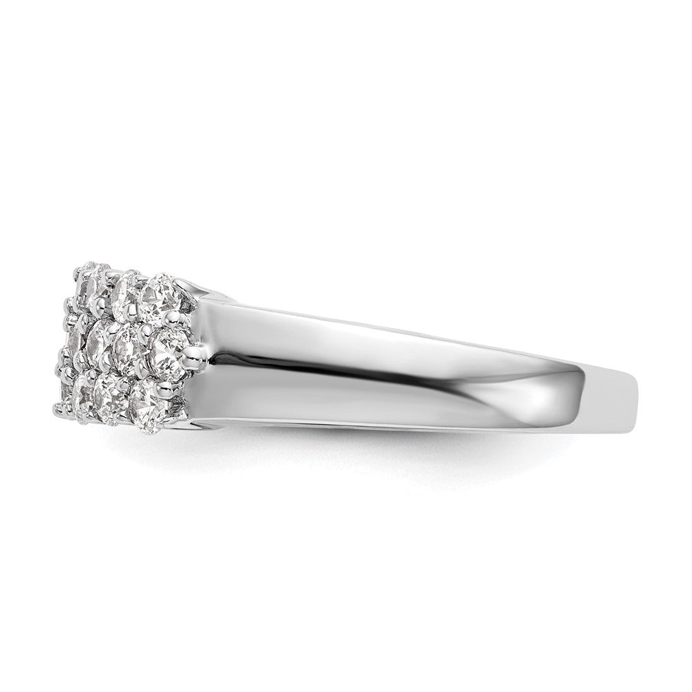 1.00ct. CZ Solid Real 14K White Gold Wedding Band Ring