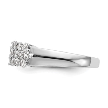 1.00ct. CZ Solid Real 14K White Gold Wedding Band Ring