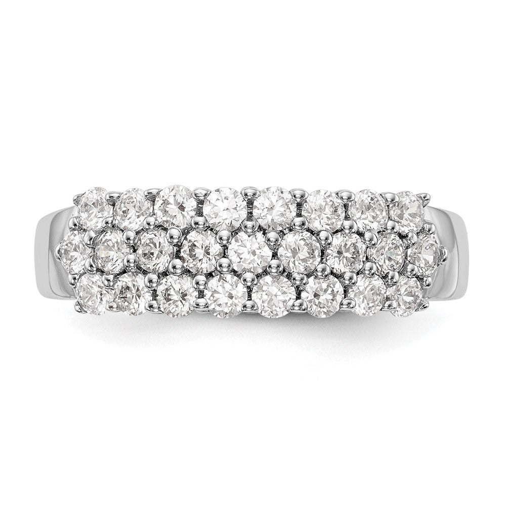 1.00ct. CZ Solid Real 14K White Gold Wedding Band Ring