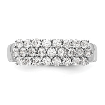 1.00ct. CZ Solid Real 14K White Gold Wedding Band Ring