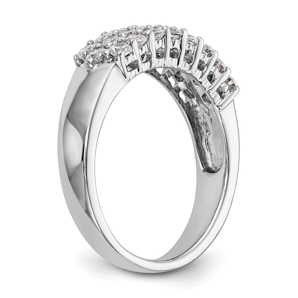 1.00ct. CZ Solid Real 14K White Gold Wedding Band Ring