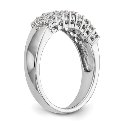 1.00ct. CZ Solid Real 14K White Gold Wedding Band Ring