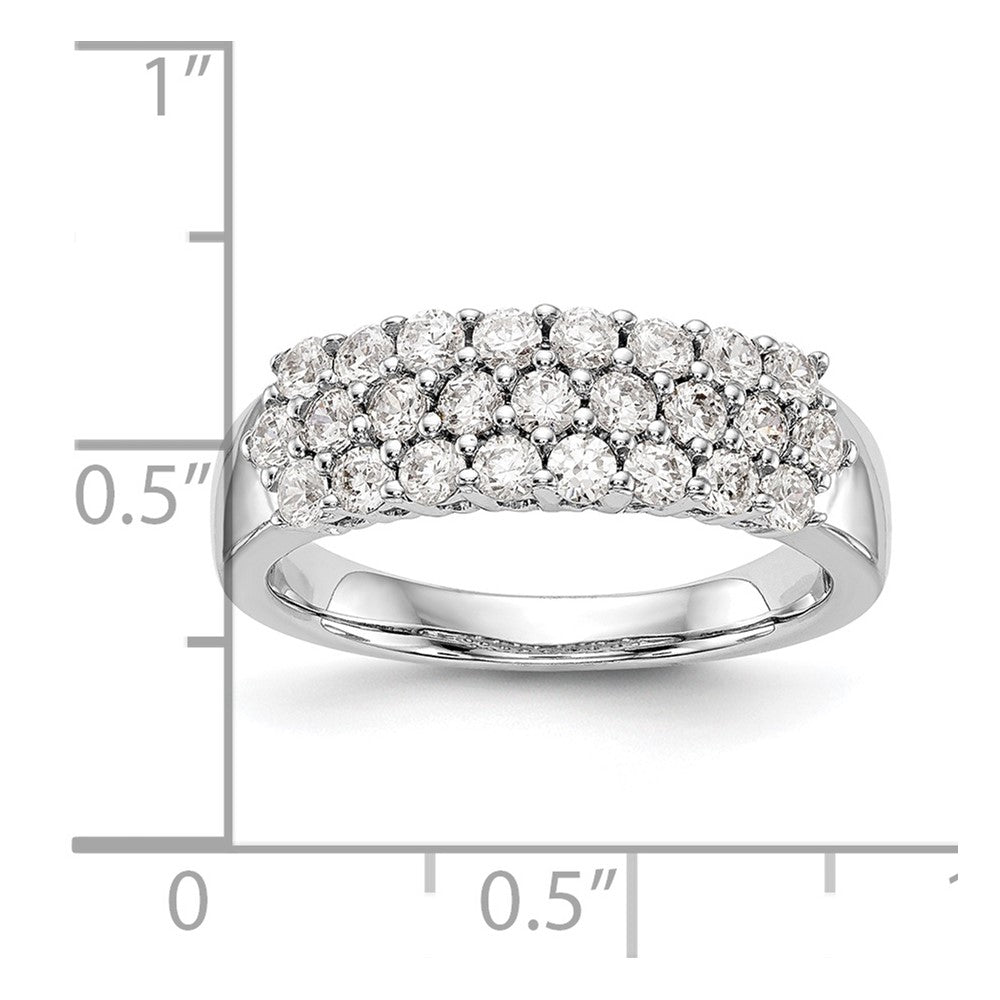 1.00ct. CZ Solid Real 14K White Gold Wedding Band Ring