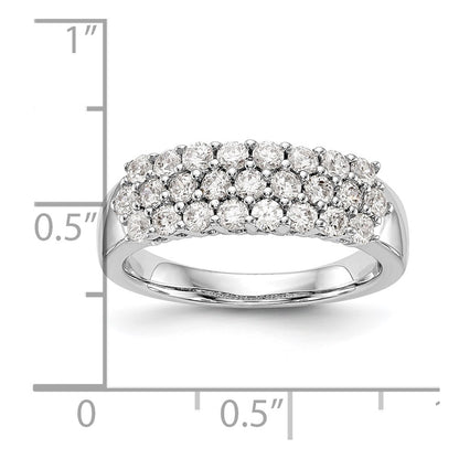 1.00ct. CZ Solid Real 14K White Gold Wedding Band Ring