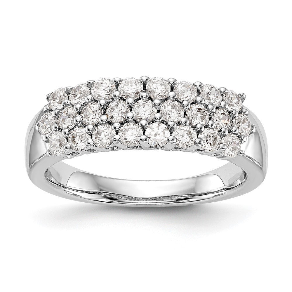 1.00ct. CZ Solid Real 14K White Gold Wedding Band Ring